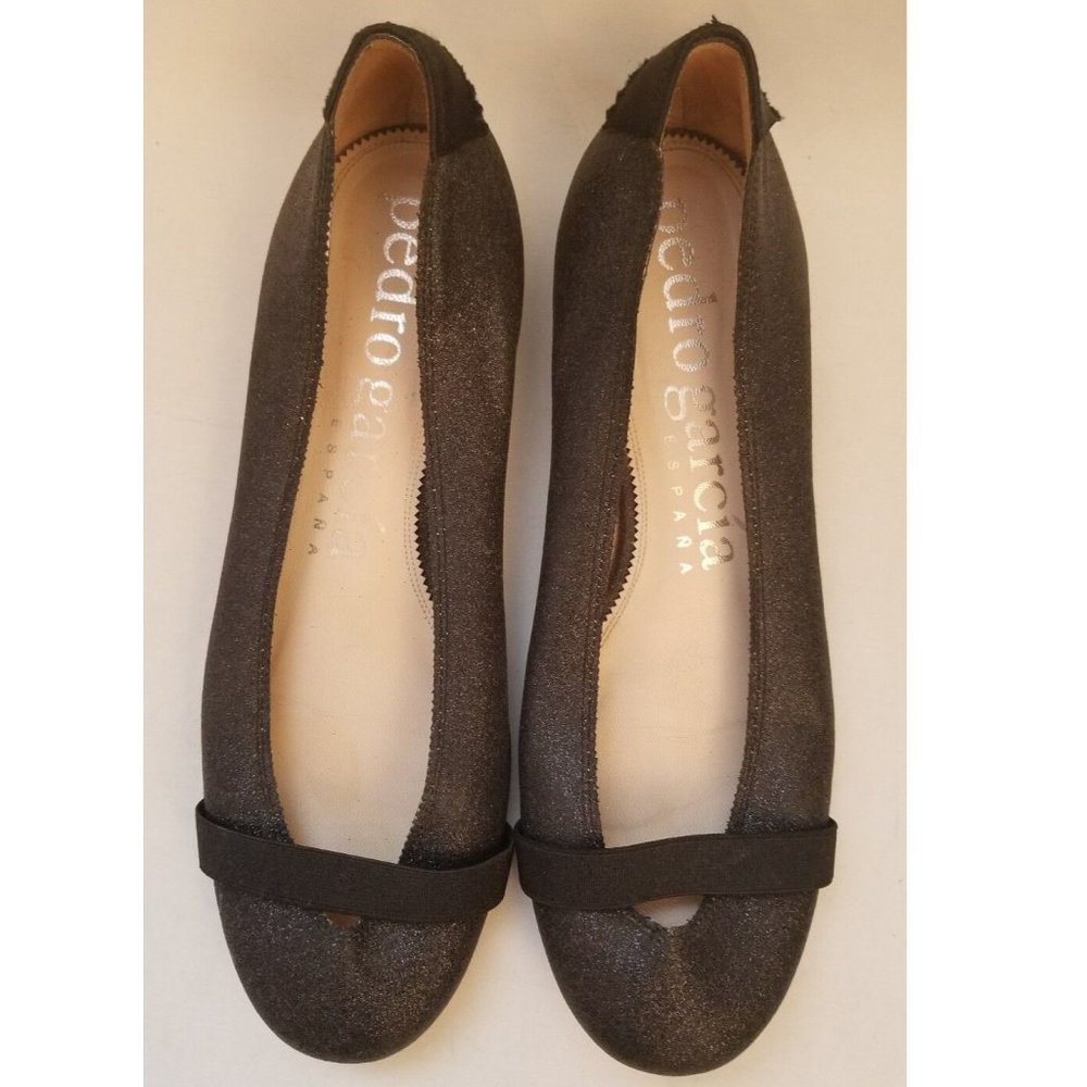 Pedro Garcia Espana Ballet Flats Glitter Leather Size 38